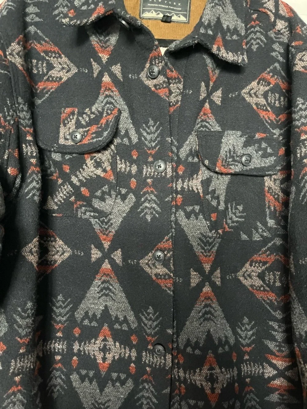 Sherpa Lined Wool Blend Shirt Jacket | XL